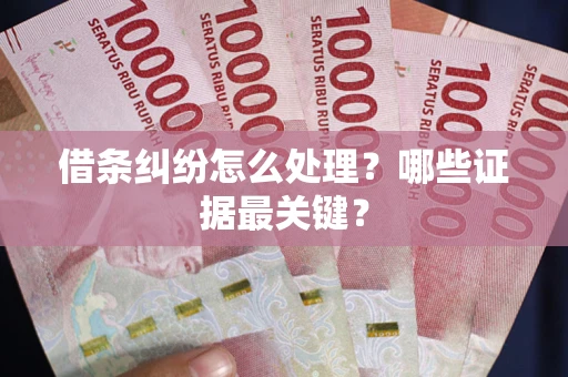 北京借条纠纷怎么处理？哪些证据最关键？