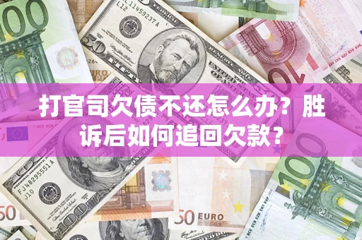 北京打官司欠债不还怎么办？胜诉后如何追回欠款？