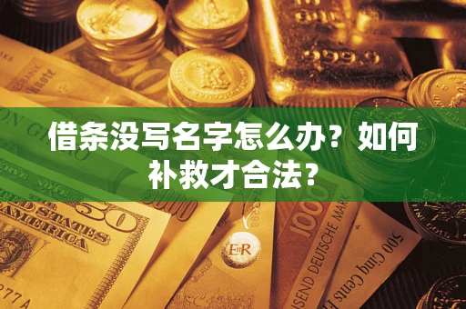 北京借条没写名字怎么办？如何补救才合法？