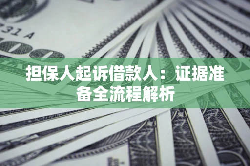 北京担保人起诉借款人：证据准备全流程解析