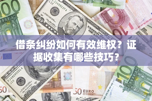 北京借条纠纷如何有效维权？证据收集有哪些技巧？
