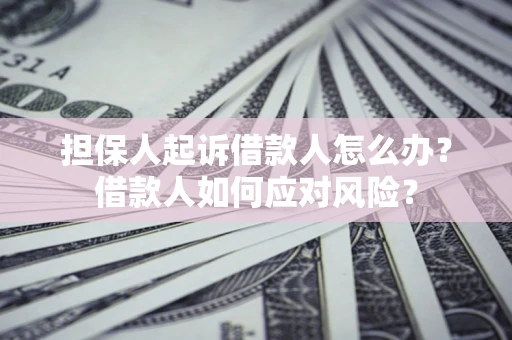北京担保人起诉借款人怎么办？借款人如何应对风险？
