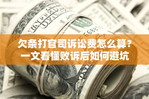 北京欠条打官司诉讼费怎么算？一文看懂败诉后如何避坑