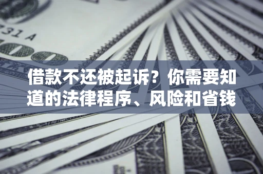 北京借款不还被起诉？你需要知道的法律程序、风险和省钱技巧