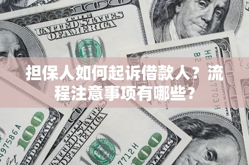 北京担保人如何起诉借款人？流程注意事项有哪些？